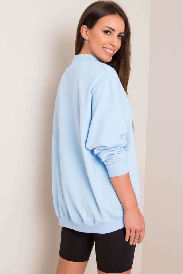 Love Lace Love Lace Women's Breathable Cotton Long Sleeve Sweatshirt in Blue - 2