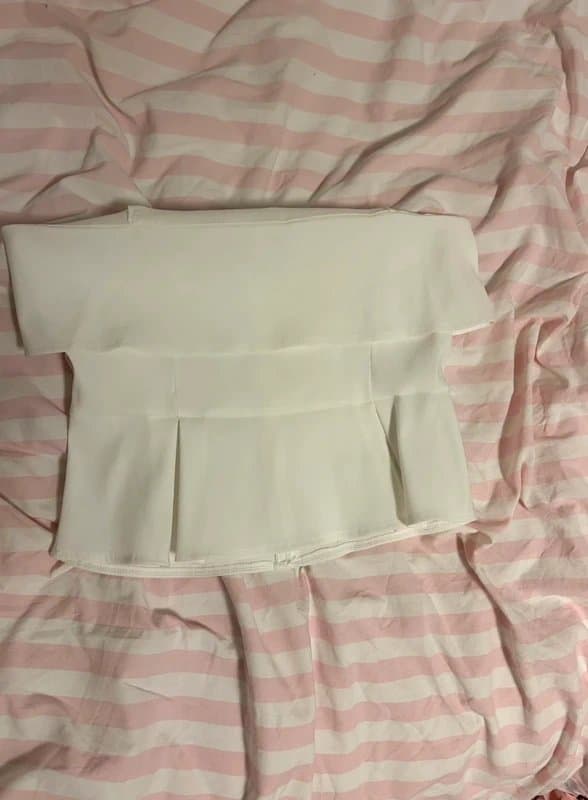 Miss Selfridge white sleeveless shirt
