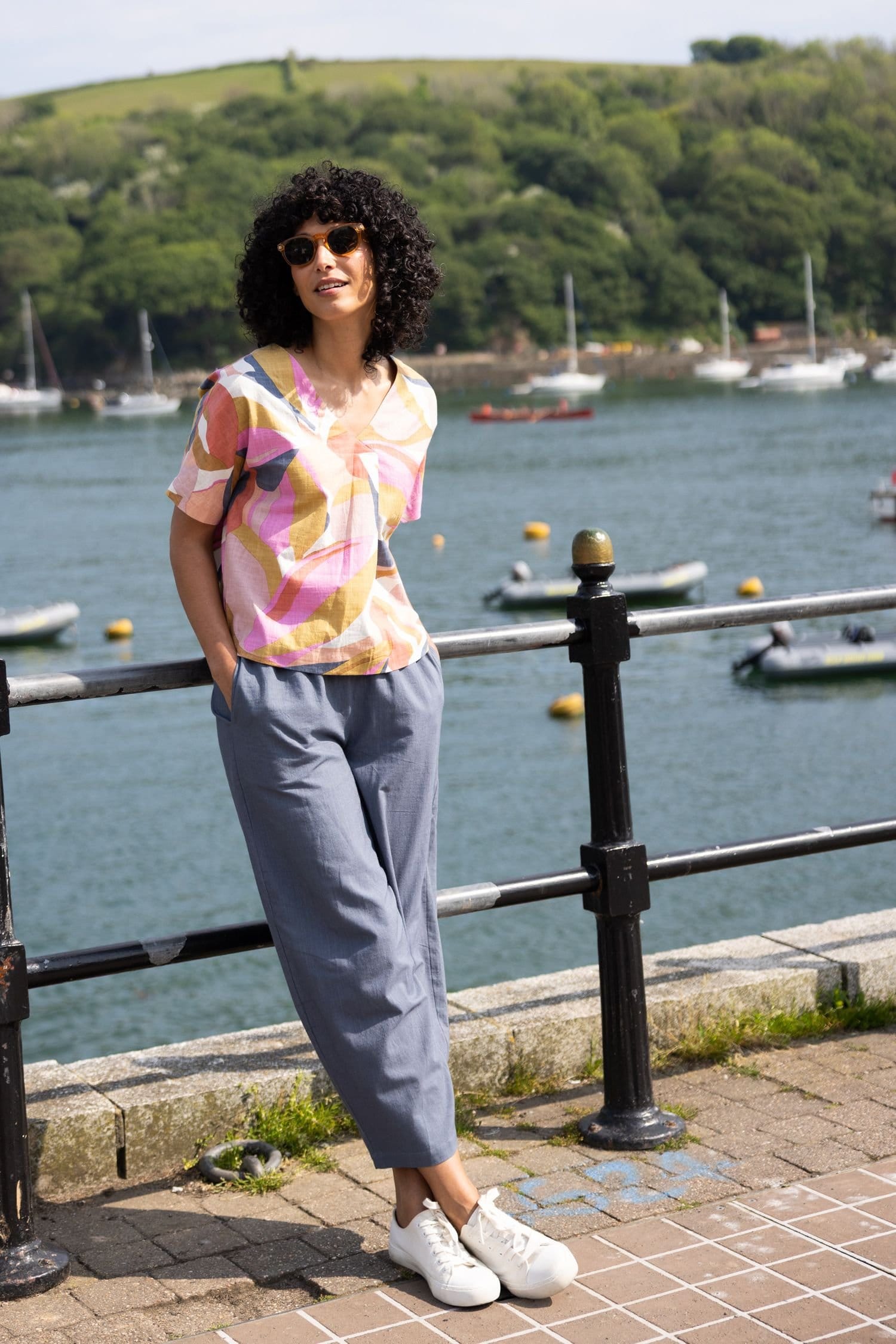 Nomads Clothing Women's Grey Cotton Bubble Trousers