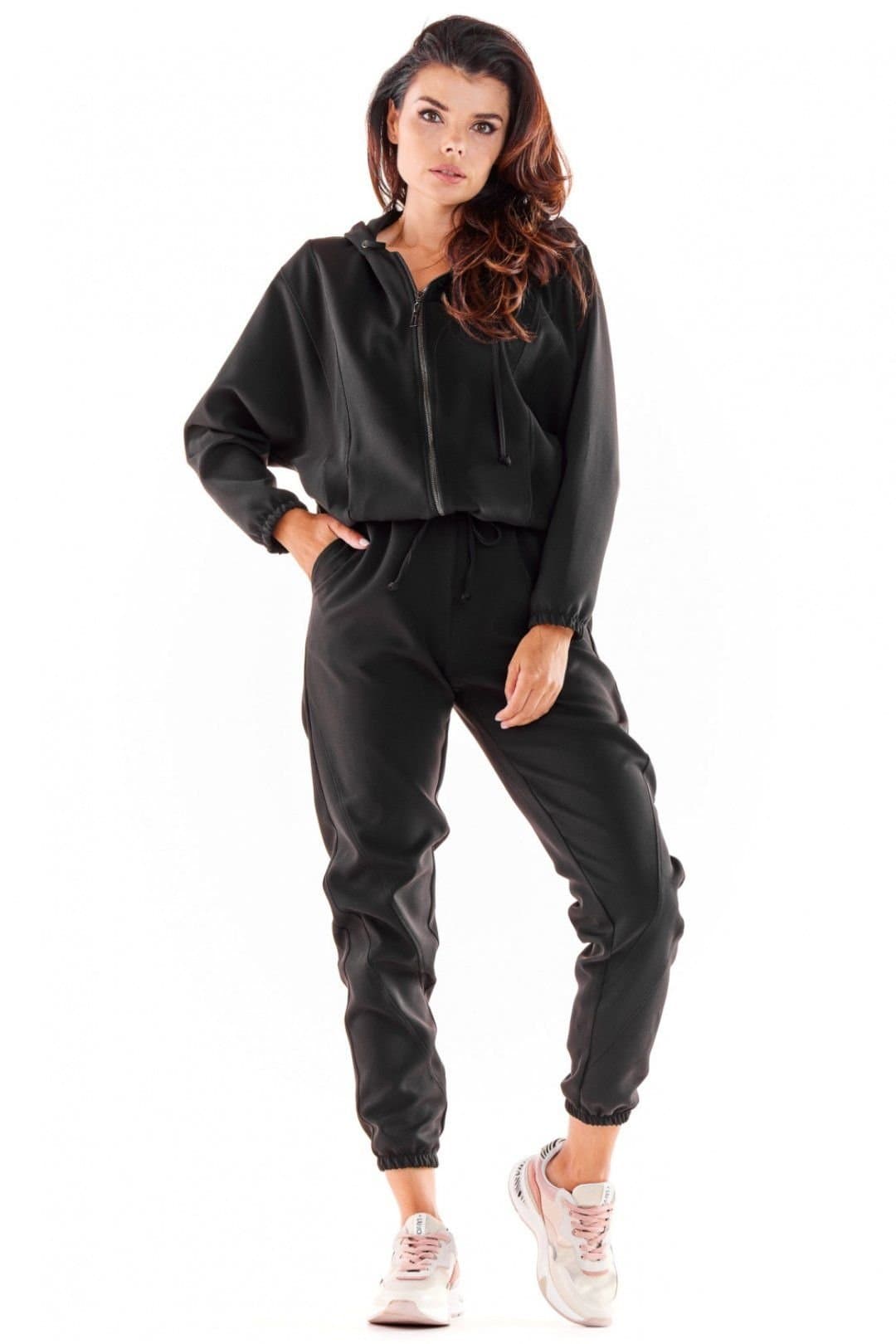 Love Lace Love Lace Women's Loose Fit Track Pants with Elastic Waist in Black