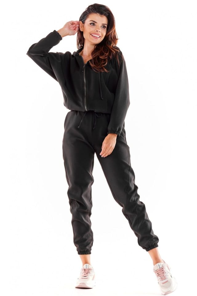 Love Lace Love Lace Women's Loose Fit Track Pants with Elastic Waist in Black - 2