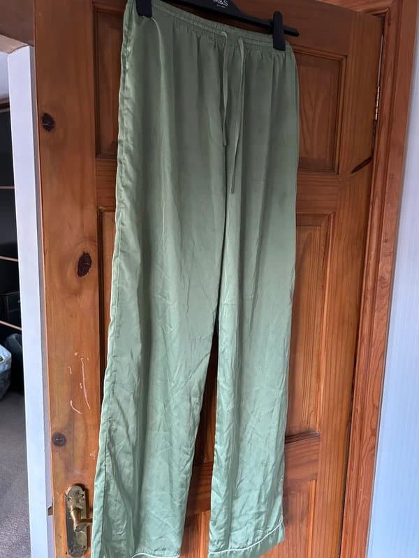 ASOS Asos green satin loungewear bottoms