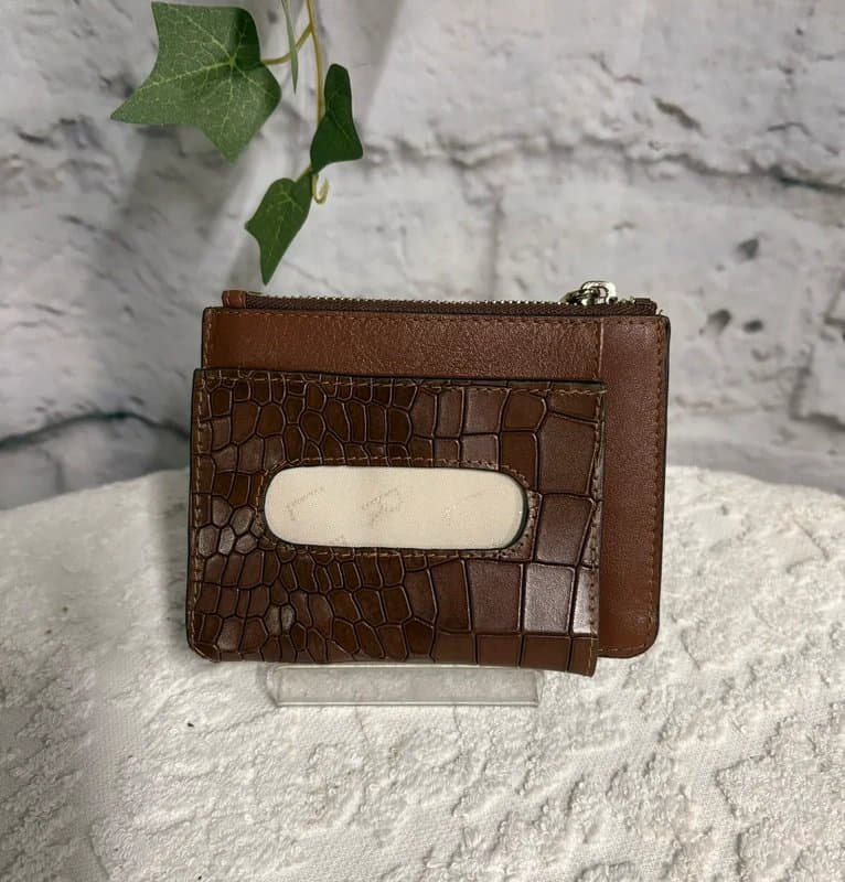Radley Radley BNWOT Leather “Cecil Road” Moc Croc Coin/Card Wallet, Brown