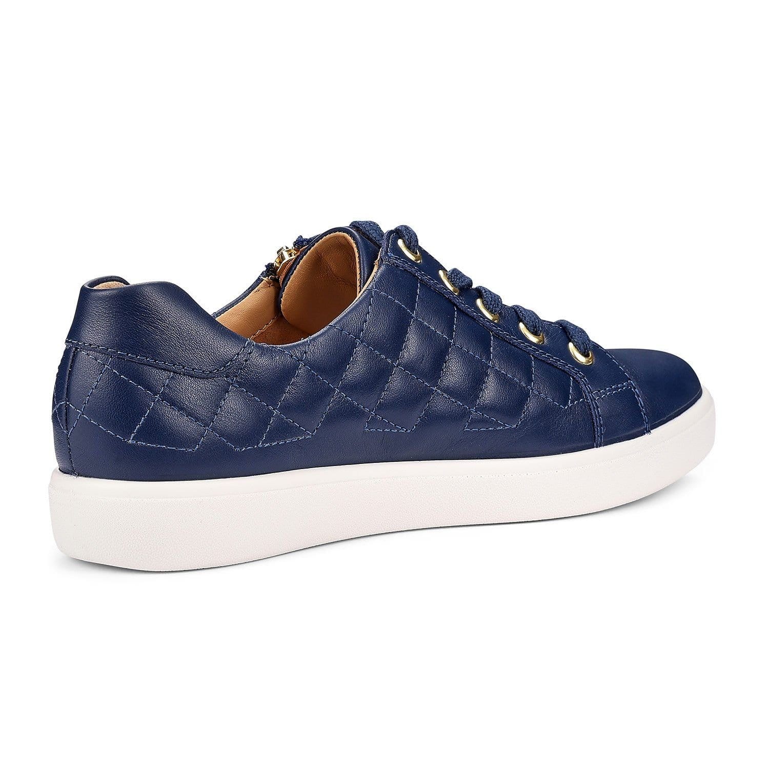 Hotter Hotter Women's Wide Fit 'Wonder' Quilted Trainers in Dark Navy - 4