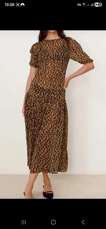 Never Fully Dressed Never fully dressed leopard print midi dress