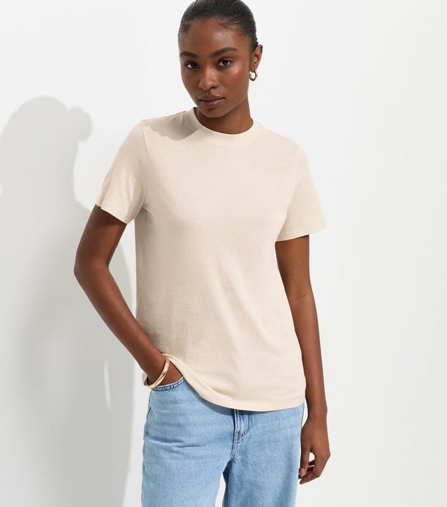 New Look Women's Stone Cotton T-Shirt New Look - 2