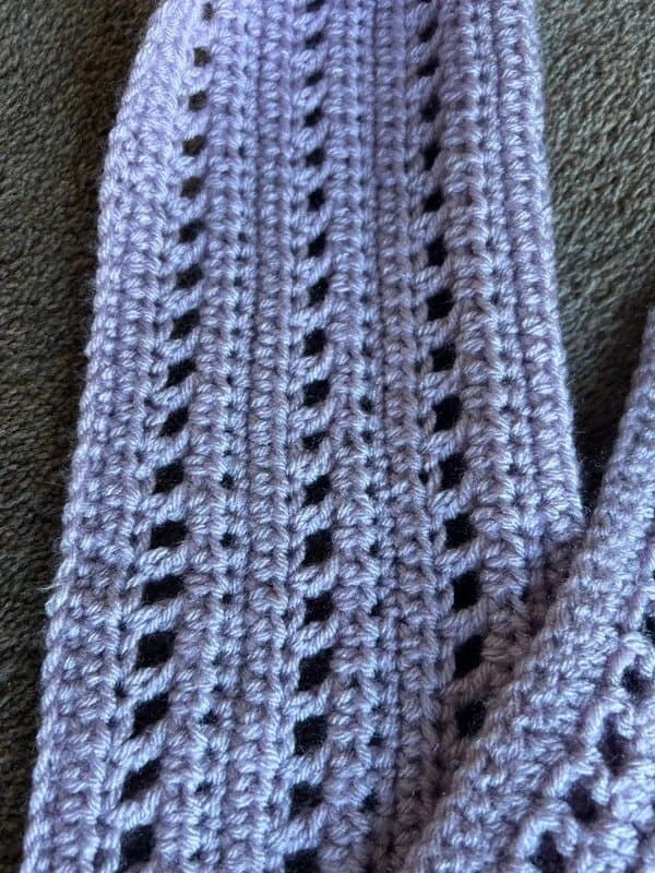 handmade crochet Handmade crochet lilac long scarf