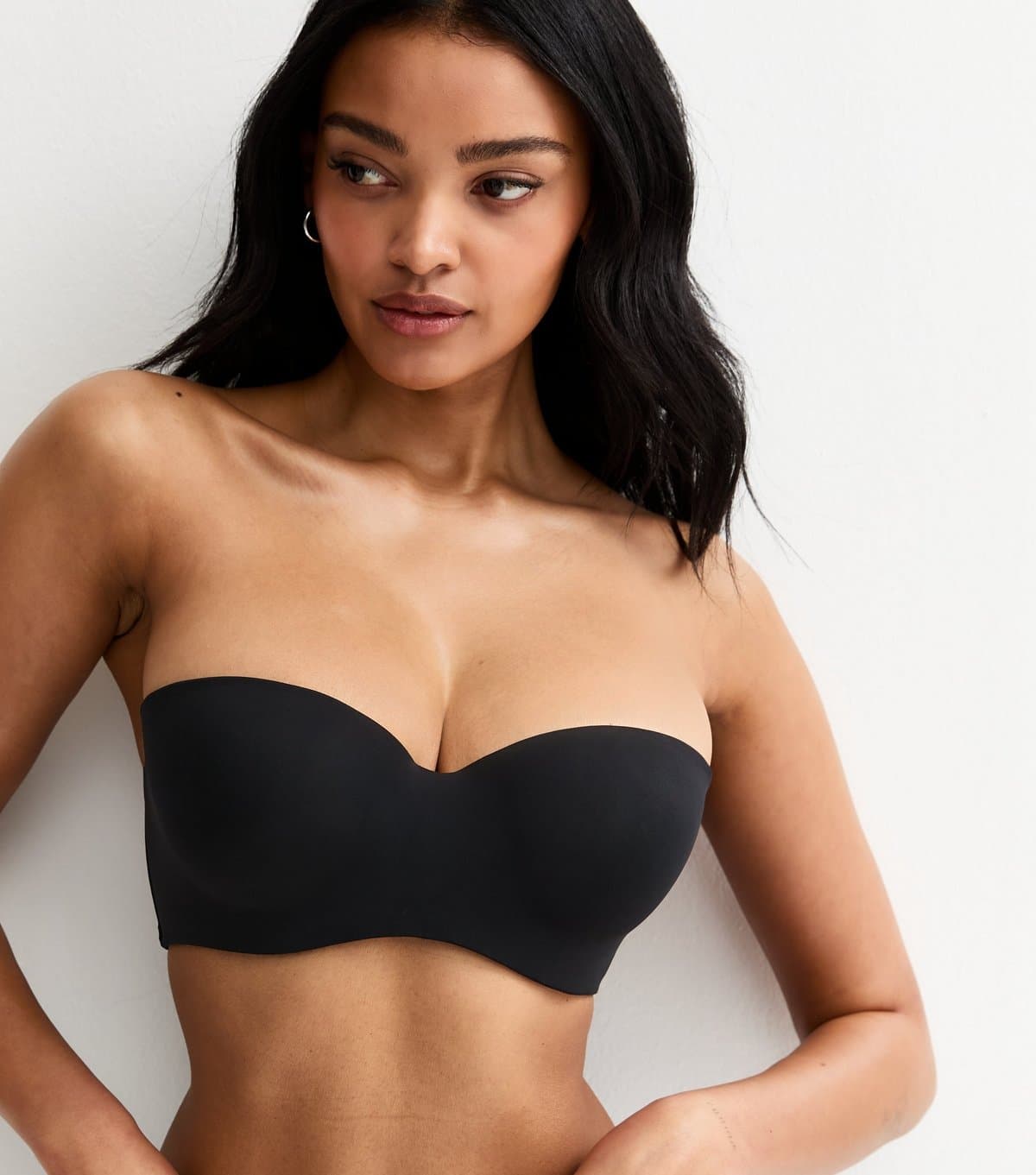New Look Women's Black DD+ Microfibre Multiway Strapless Bra New Look