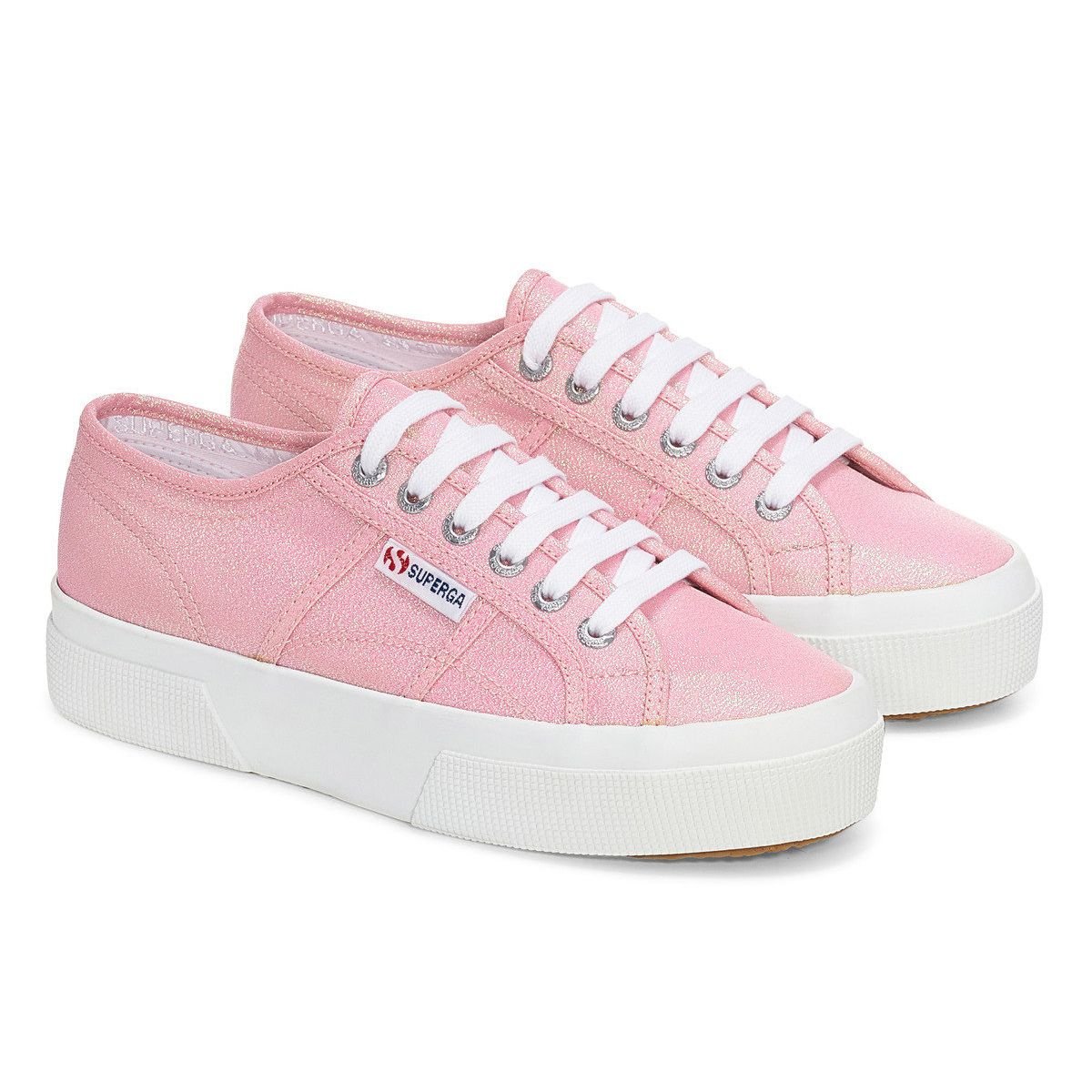 Superga Superga Women's 2740 Lame Platform Trainers in Pink - 3