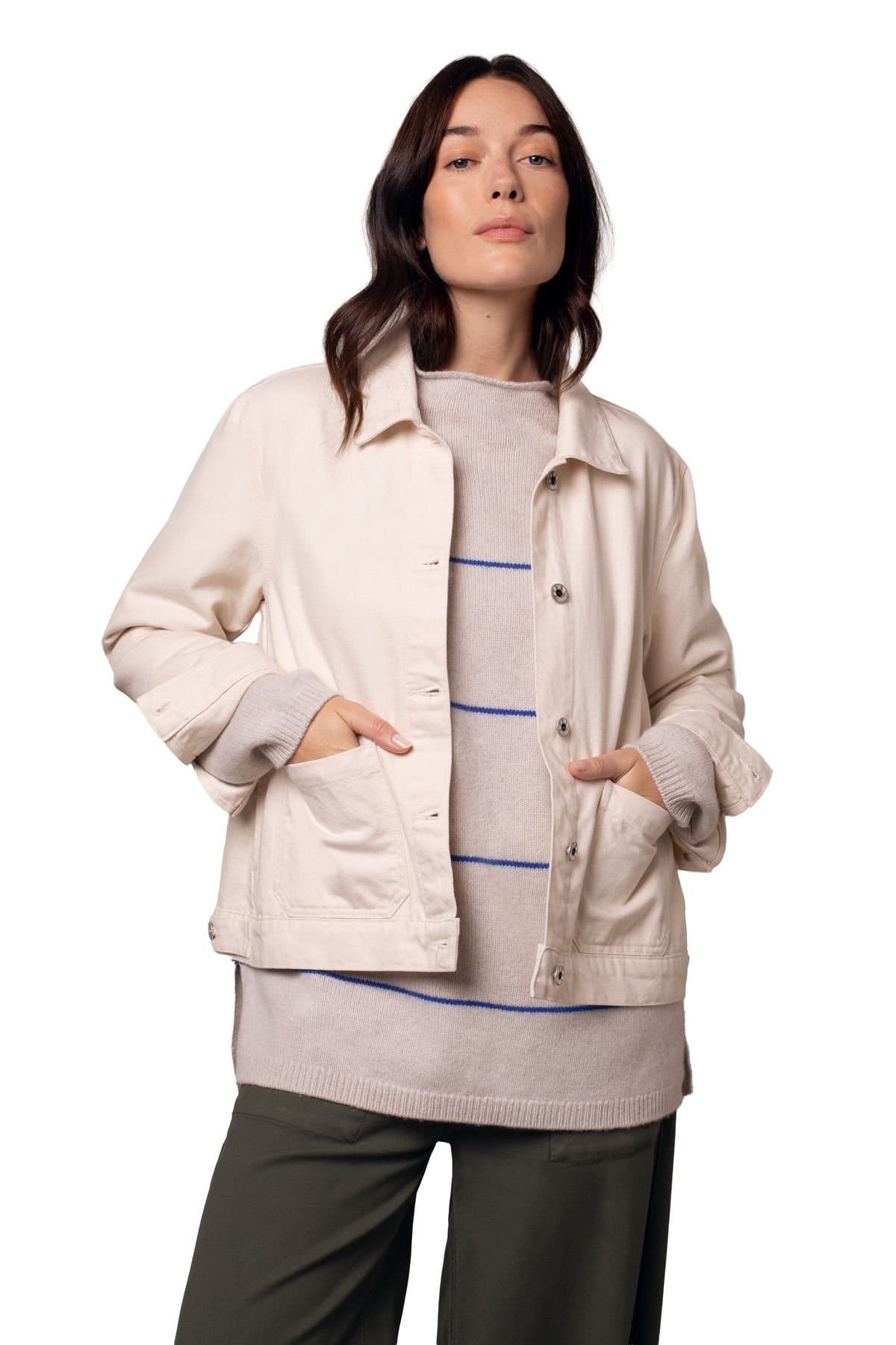 Celtic & Co Celtic & Co Light Beige Boxy Denim Jacket