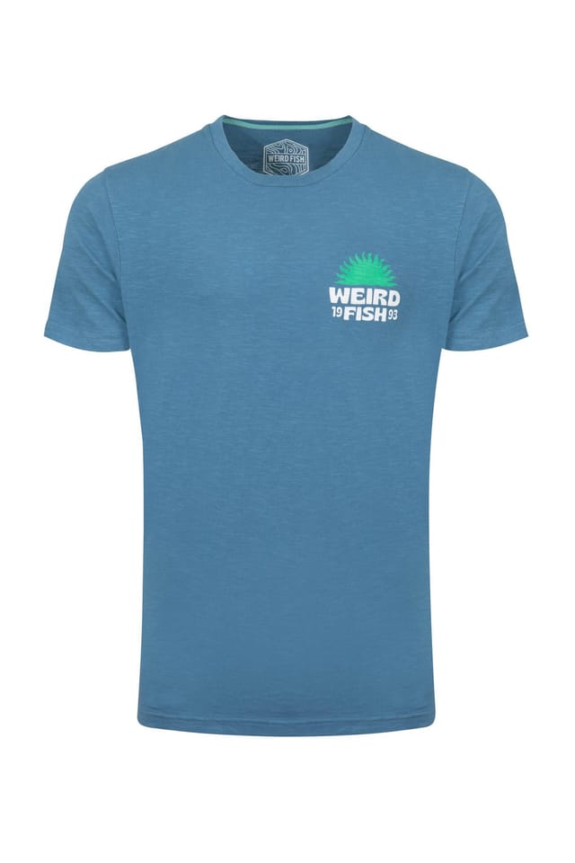 Weird Fish Weird Fish Men's Sun Beam Graphic T-Shirt in Mid Blue - 2