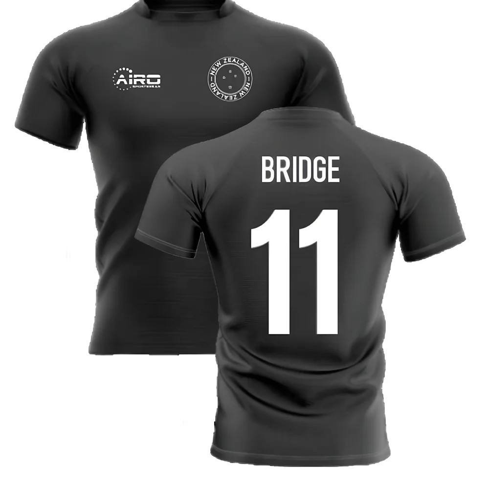 New Zealand All Blacks New Zealand All Blacks Men's 2020 Home Concept Rugby Shirt George Bridge in Black - 4