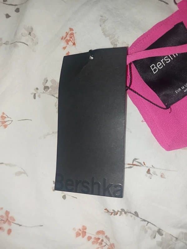 Bershka Bershka embellished pink scarf top