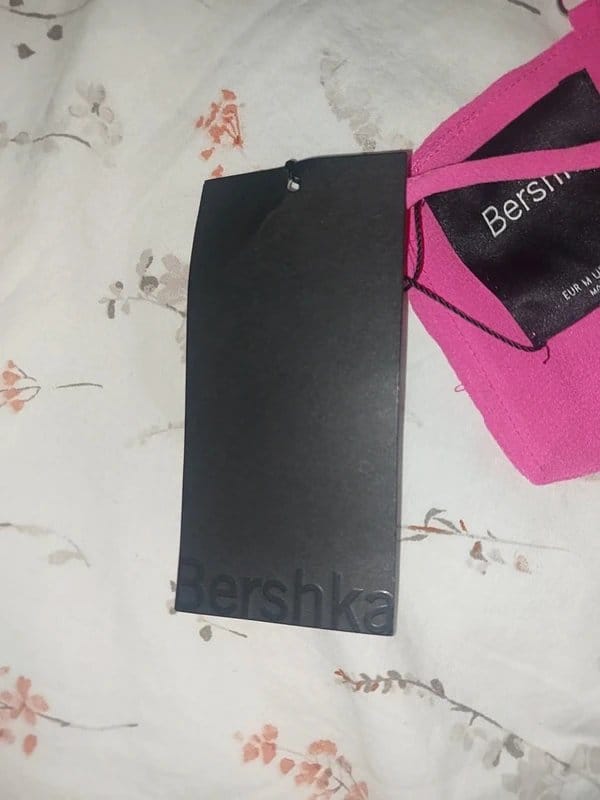 Bershka Bershka embellished pink scarf top - 1