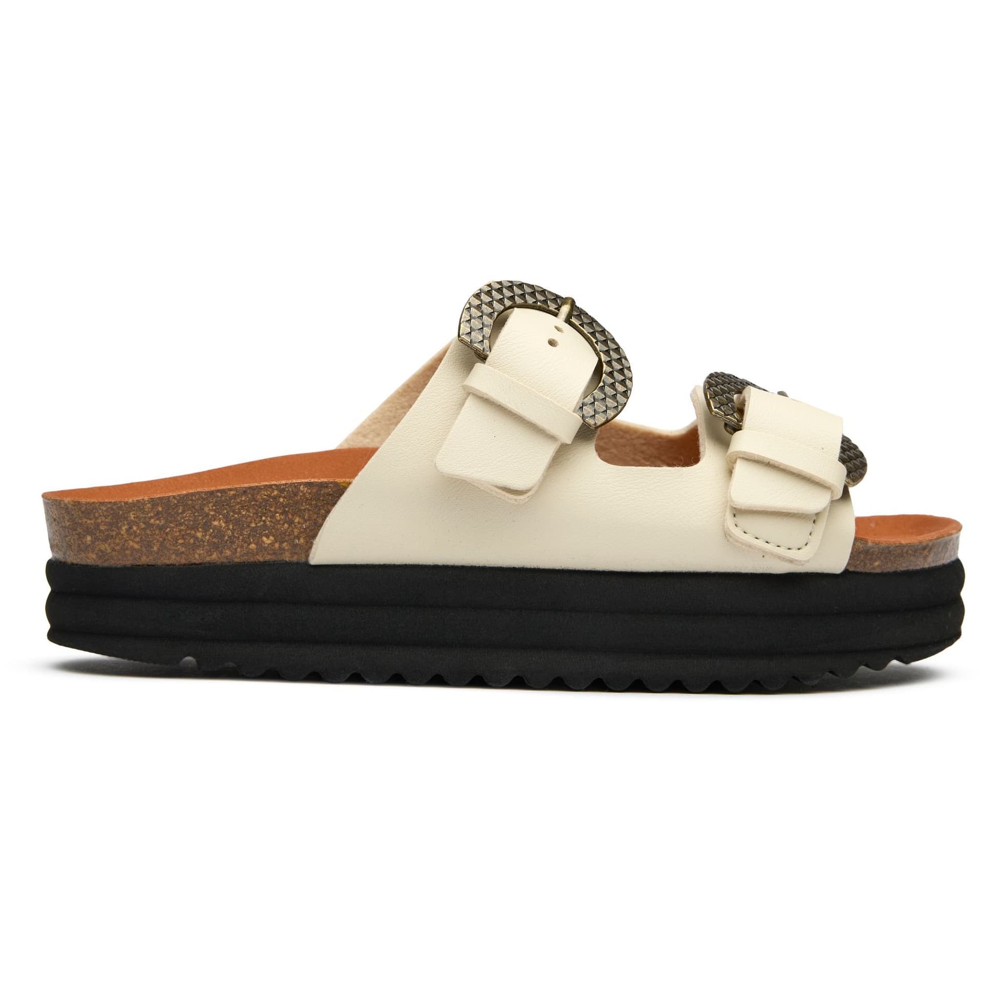 V.GAN V.GAN Women's Vegan Plum Footbed Reptile Sandals in Natural