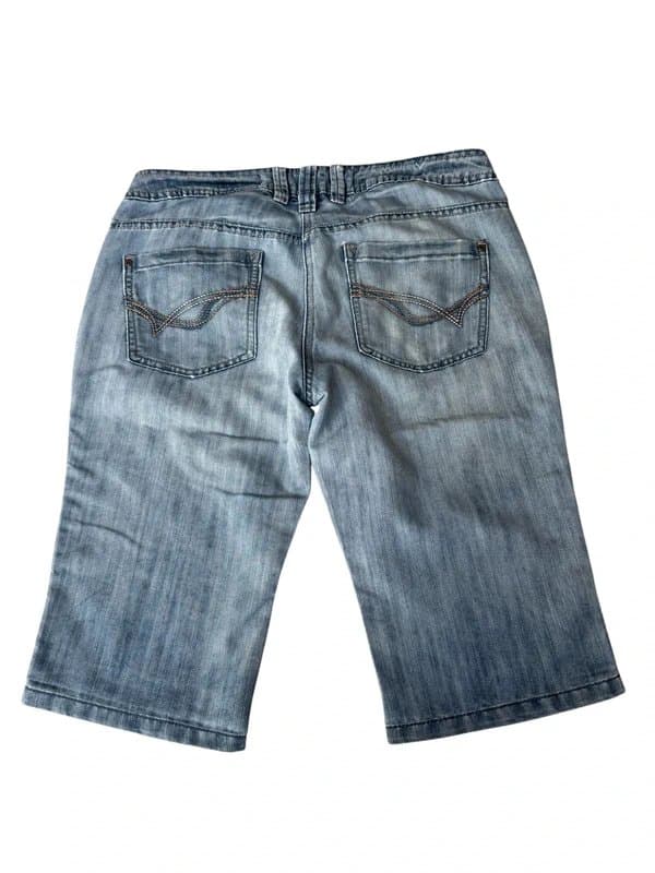 Next y2k light blue mid rise 3/4 length cropped denim capris
