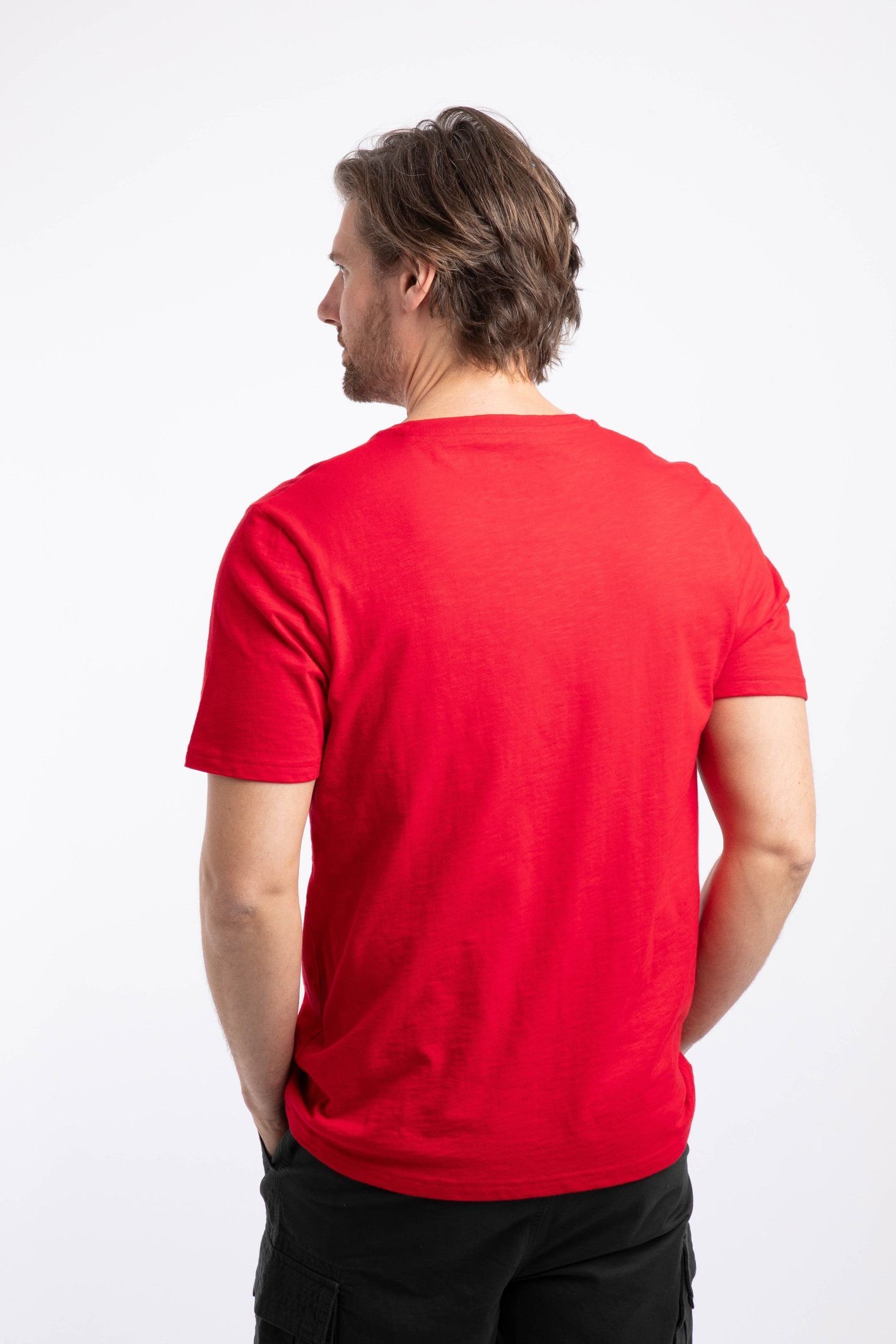 Weird Fish Weird Fish Men's Fished Branded T-Shirt in Scarlet - 3