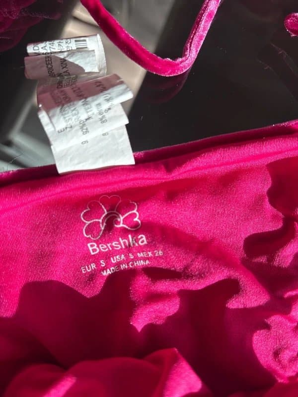 Bershka Bershka pink velvet bikini