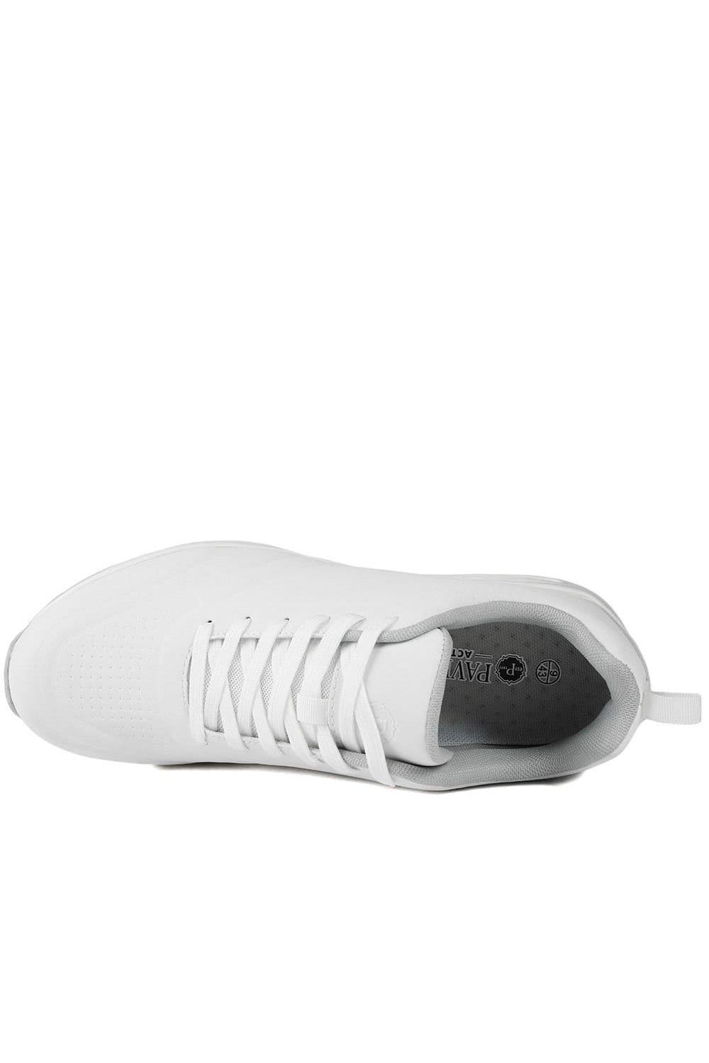 Pavers Pavers Men's Grippy Lace-Up Trainers in White - 4