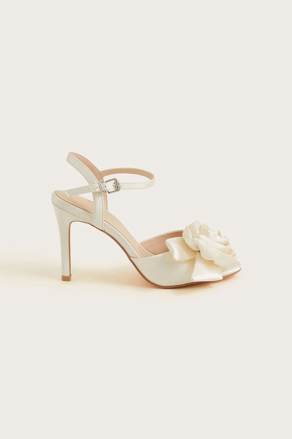 Monsoon Monsoon Women's Satin Corsage Stilettos Ivory