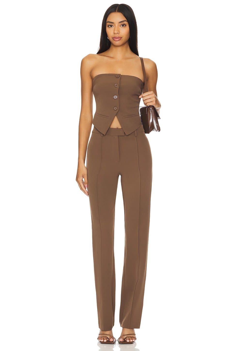 revolve Revolve Vienna Pant Set in Brown