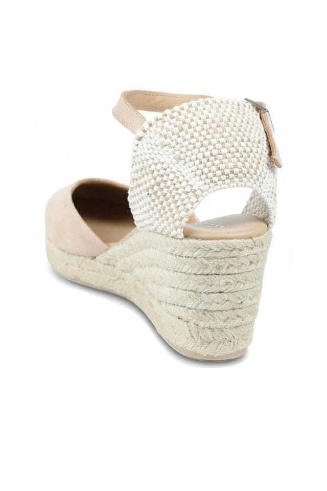 Jones Bootmaker Jones Bootmaker Women's Rayna Leather Buckled Espadrilles in Light Sand - 3