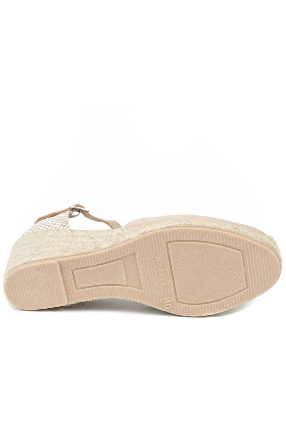 Jones Bootmaker Jones Bootmaker Women's Rayna Leather Buckled Espadrilles in Light Sand - 4