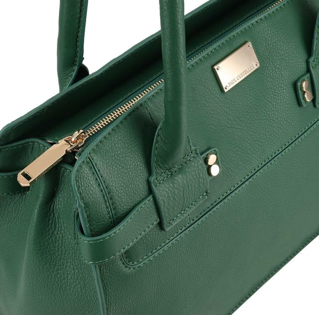 Paul Costelloe Paul Costelloe Women's Tirso Leather Shoulder Bag in Dark Green - 3