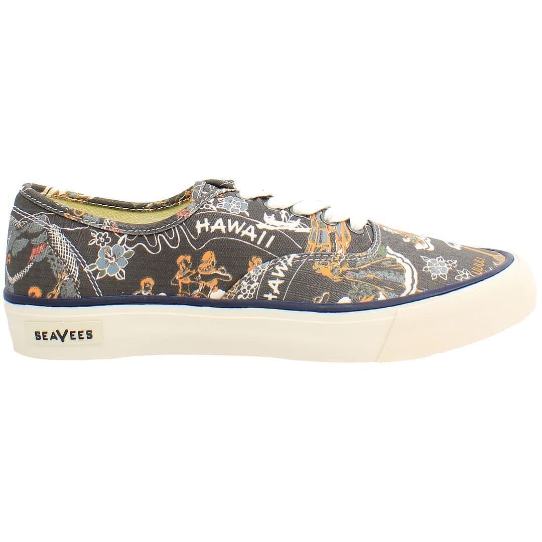 Seavees Seavees Men's Legend Beachcomber Lace-Up Black Canvas Shoes