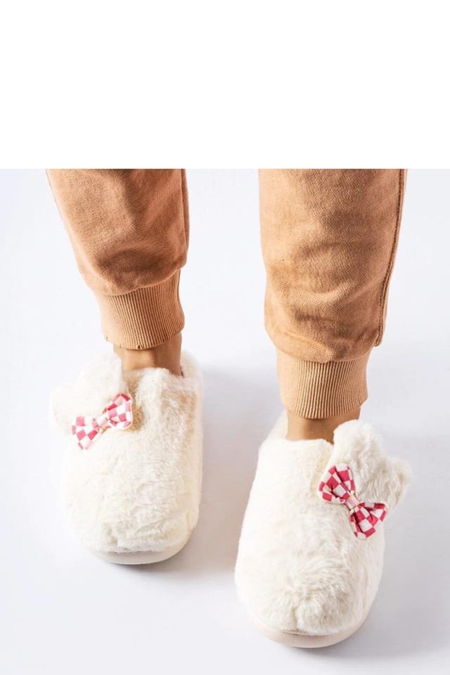 Love Lace Love Lace Women's Round Toe Insulated Rubber Slippers for Winter Home Comfort in White - 2
