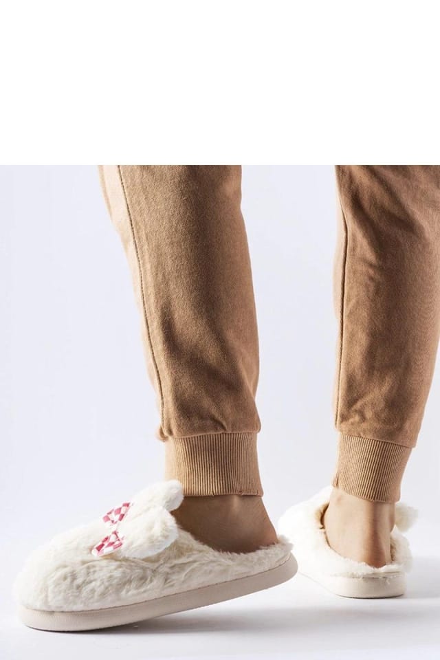 Love Lace Love Lace Women's Round Toe Insulated Rubber Slippers for Winter Home Comfort in White - 3