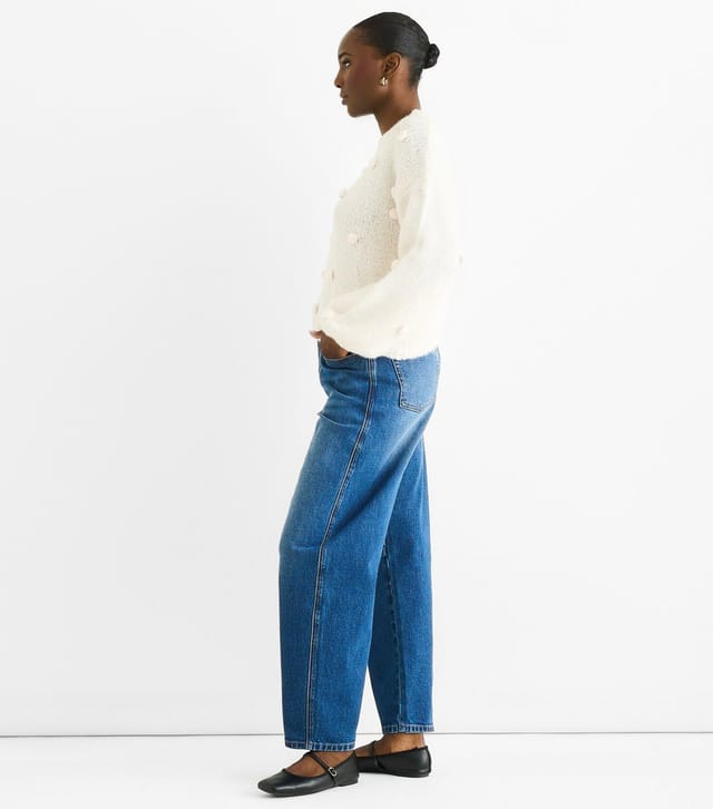 Gini London Women's Cream Bobble Applique Jumper Gini London New Look - 3