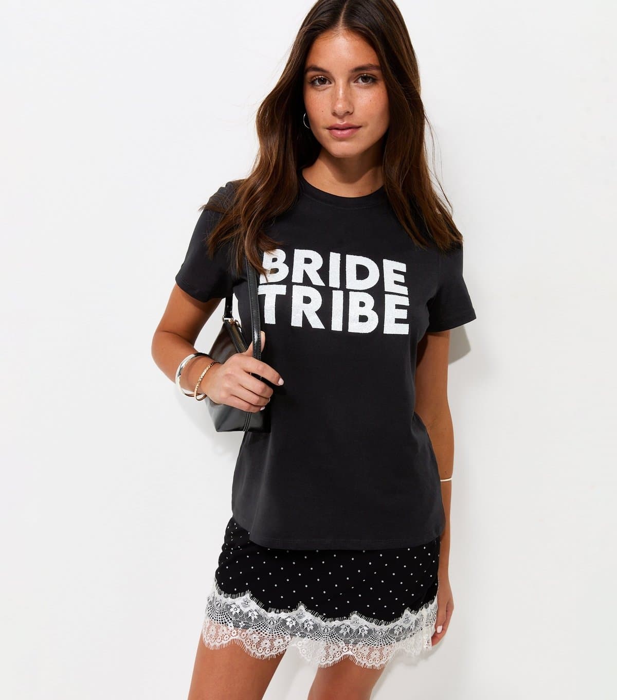 New Look New Look Black Cotton Bride Tribe T-Shirt