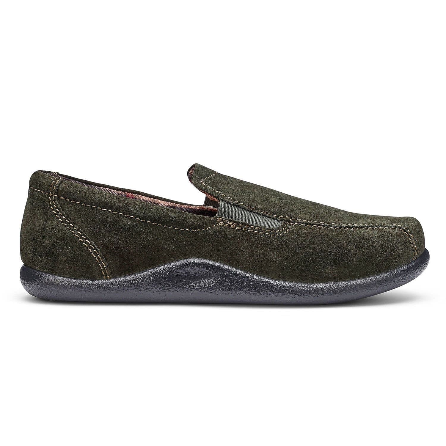 Hotter Hotter Men's 'Relax' Slippers in Dark Green