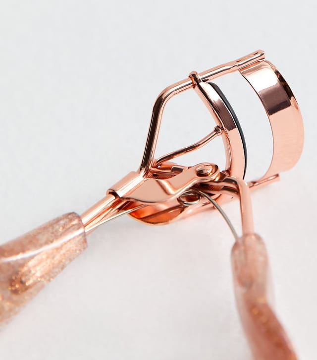 New Look Rose Gold Tone Glitter Handle Eyelash Curler New Look - 2