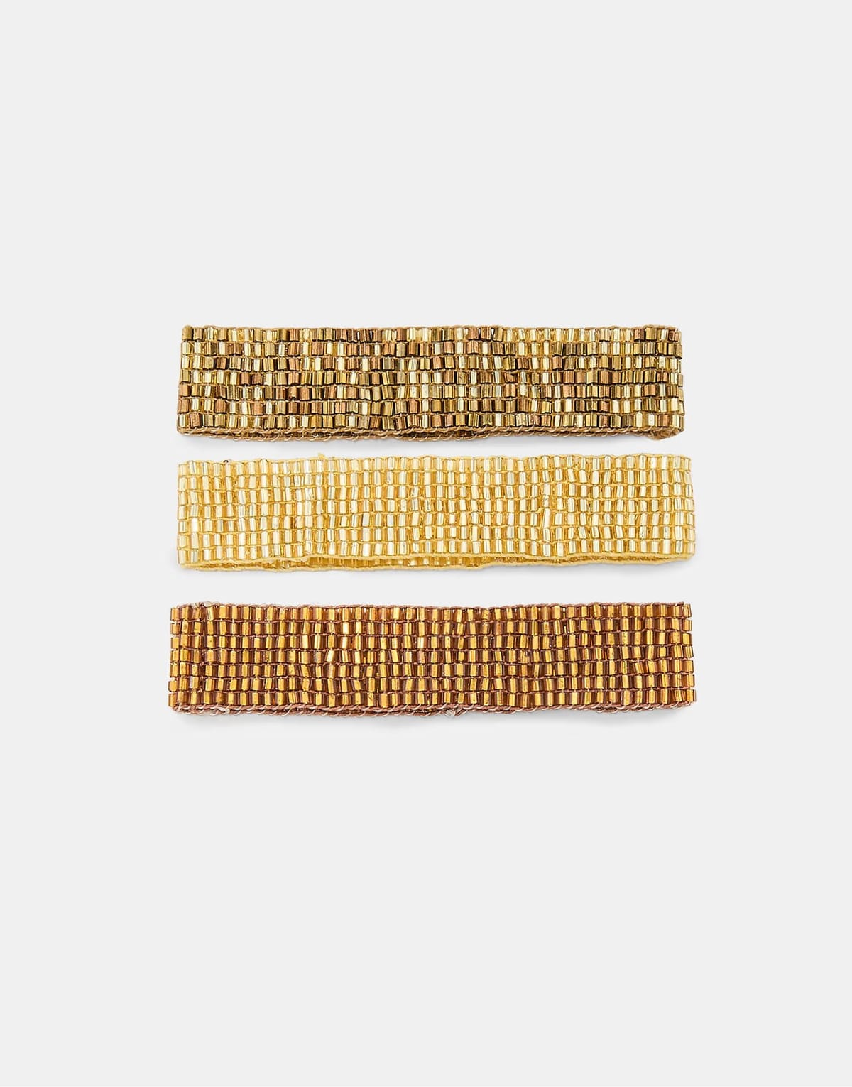 ASOS Stradivarius Set of 3 beaded bracelets in brown - 1