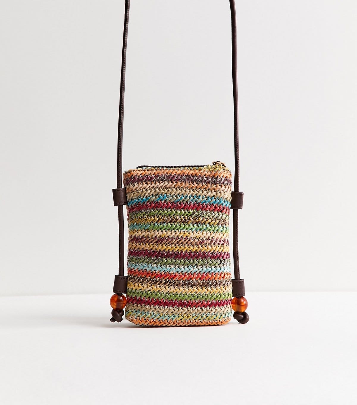 New Look Multicolour Woven Striped Phone Bag New Look - 4