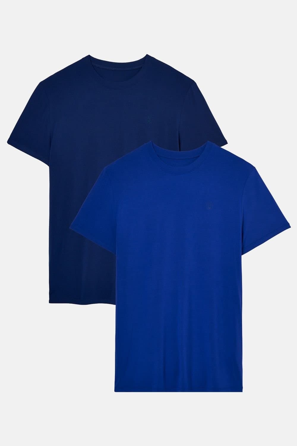 British Boxers British Boxers Men's Two Pack "Royal Blue & Navy" Bamboo T-Shirts in Navy
