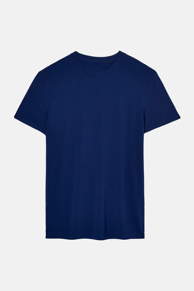 British Boxers British Boxers Men's Two Pack "Royal Blue & Navy" Bamboo T-Shirts in Navy - 2