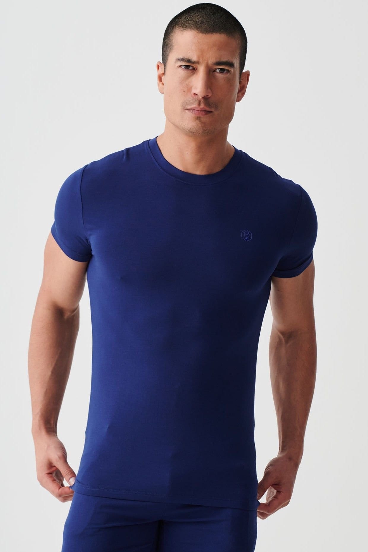 British Boxers British Boxers Men's Two Pack "Royal Blue & Navy" Bamboo T-Shirts in Navy - 4