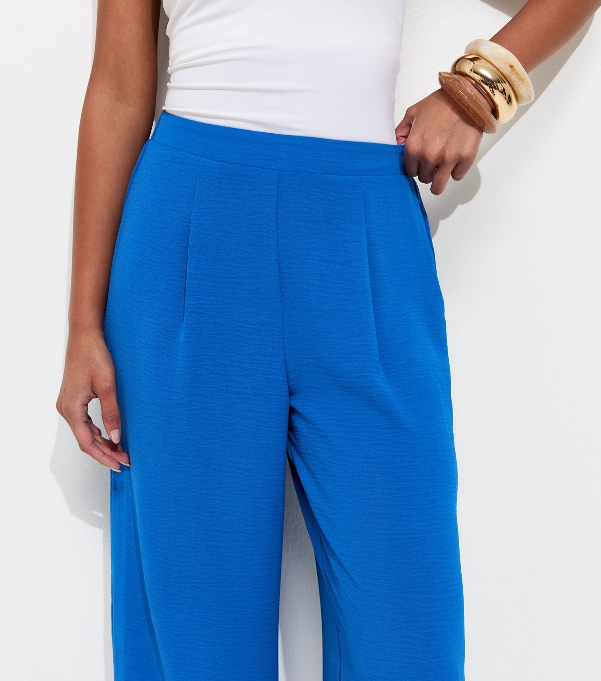 New Look Women's Bright Blue Wide Leg Trousers New Look - 3