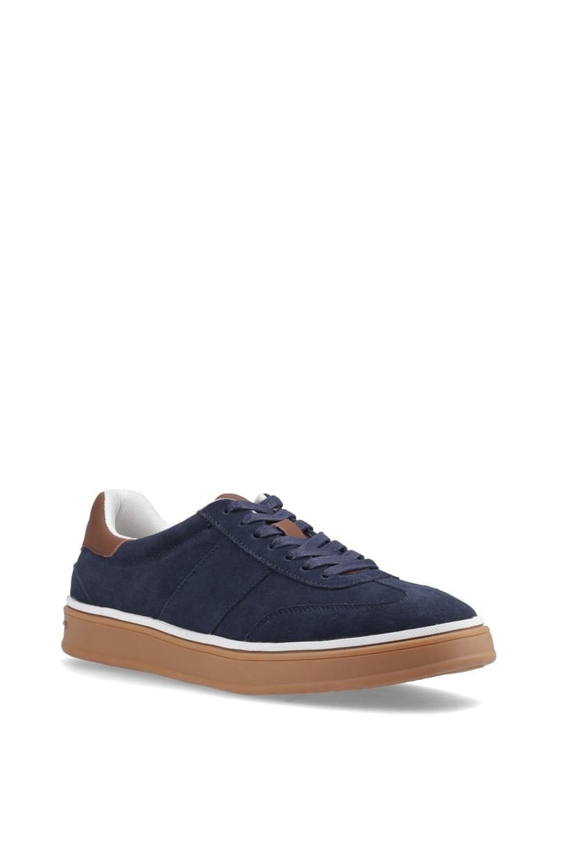 Hush Puppies Hush Puppies Men's Carlos Suede Trainer in Navy - 1