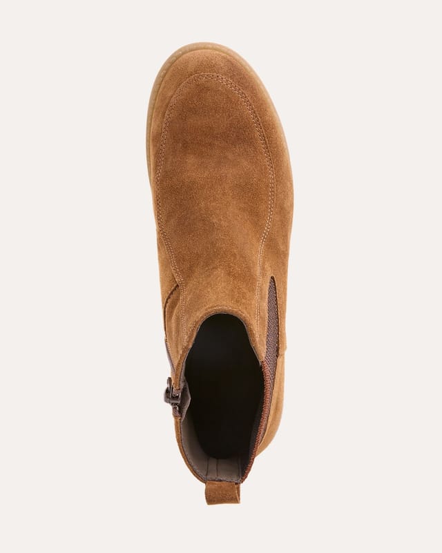 Celtic & Co Celtic & Co Women's Crepe Mid Heel High Ankle Boot in Light Brown - 2
