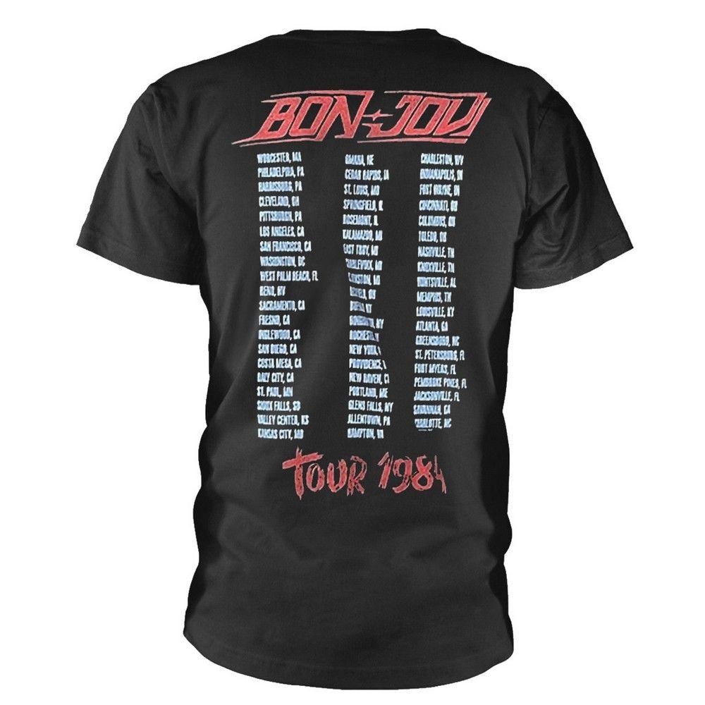 Bon Jovi Bon Jovi Men's Tour ´84 Cotton T-Shirt in Black - 2