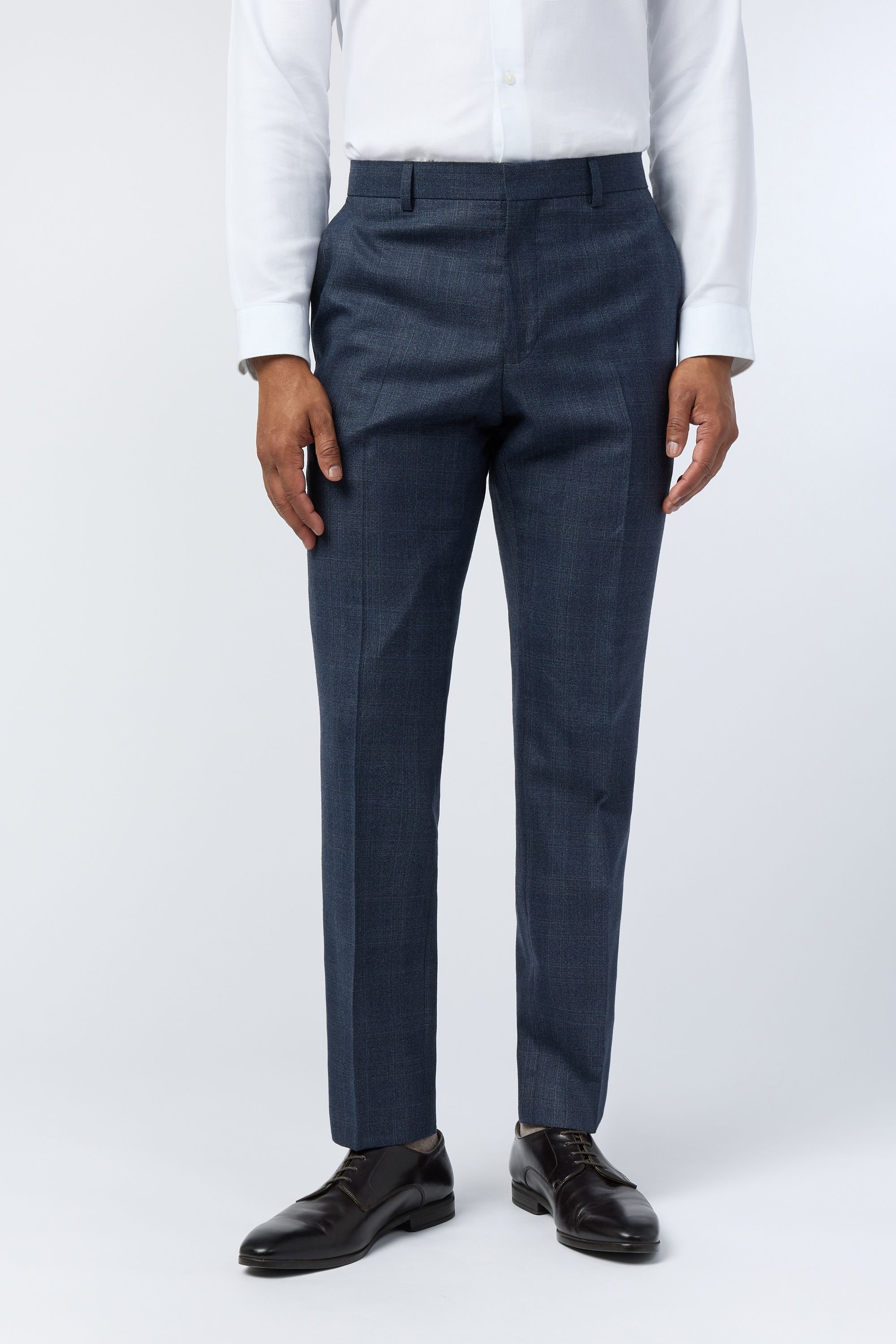 Ted Baker Ted Baker Men's Slim Fit Check Suit Trouser in Navy - 2