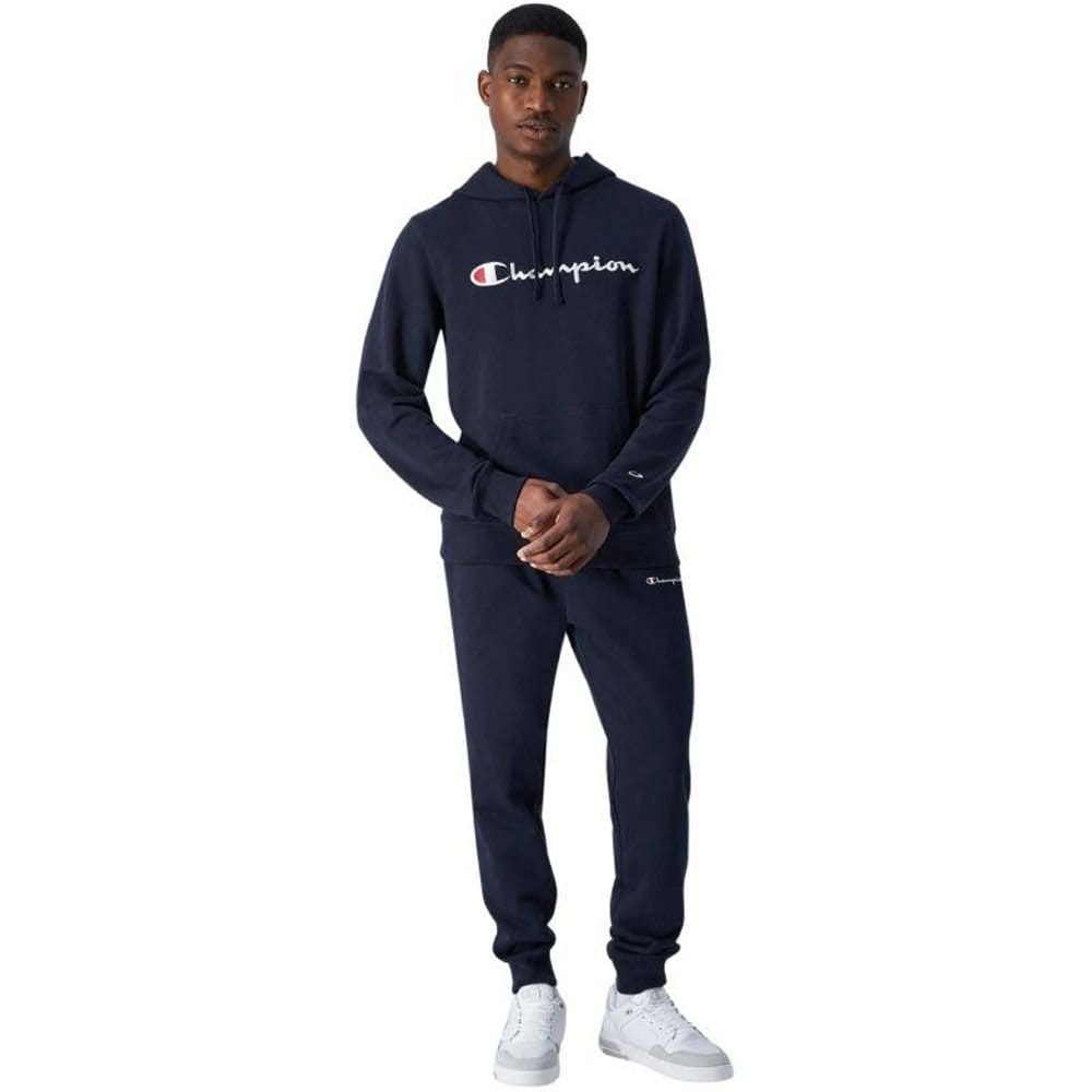 Champion Champion Men's Embroidered Logo Hoodie in Navy - 4