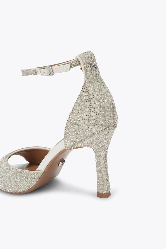Carvela Carvela Women's 'Corletta Sandal' Fabric Heels in Silver - 3