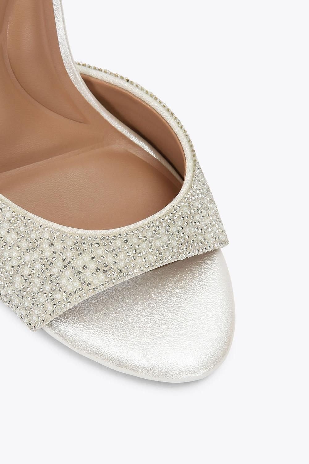 Carvela Carvela Women's 'Corletta Sandal' Fabric Heels in Silver - 4