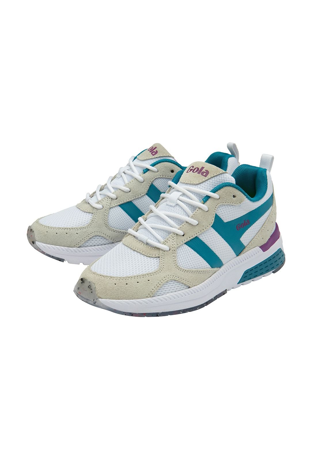 Gola Gola Women's 'Navis' Mesh Running Trainers in White - 3