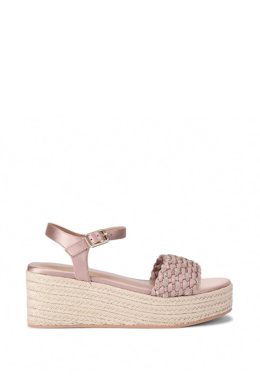 Carvela Carvela Women's 'Treccia Flatform' Fabric Sandals in Pale Pink - 1